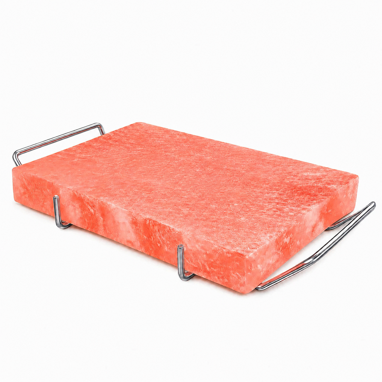 Himalayan Pink Salt Cooking Plates With Steel Tray 12"x8"x1.5" - Image 2