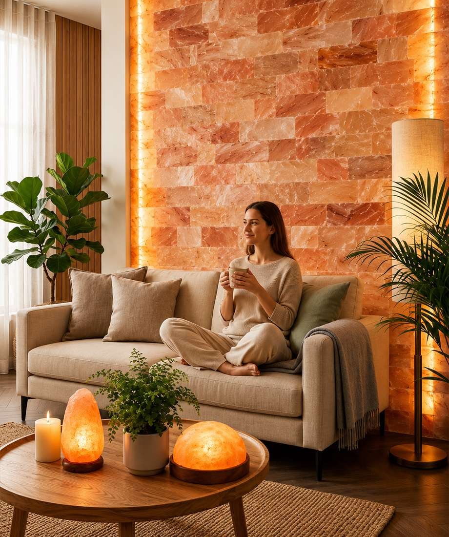 Pink Salt Lamp – Himalayan Pink Salt Lamp With Crystal LED Light - Image 3