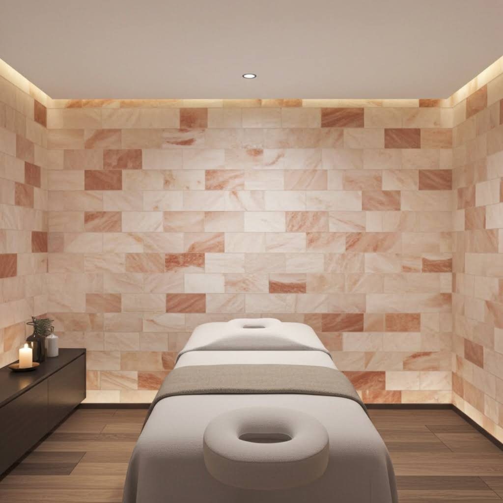 Himalayan White Salt Tiles 8″(L) x 4″(W) x 1″(H)-White Salt Tile For Wall - Image 4